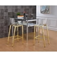 thumbnail image 2 of Fox Hill Trading Pure Decor 29" Acrylic Metal Bar Stools in Gold (Set of 2), 2 of 4