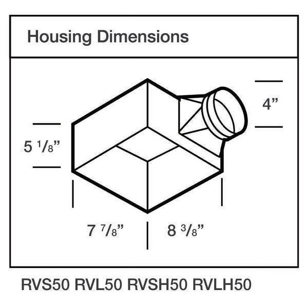 ReVent RVS50 50 CFM Easy Installation Bathroom Exhaust Fan - Walmart.com