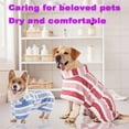 thumbnail image 4 of Quick Drying Dog Bathrobe, Striped Pet Drying Towel Gown with Adjustable Waist Strap, Super Absorbent Microfiber Robe for Small to Large Dogs, 4 of 18