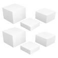 thumbnail image 5 of 6 Pack Acrylic Cube Display Stands, Food Risers for Buffet Table, Nesting White, 5 of 12