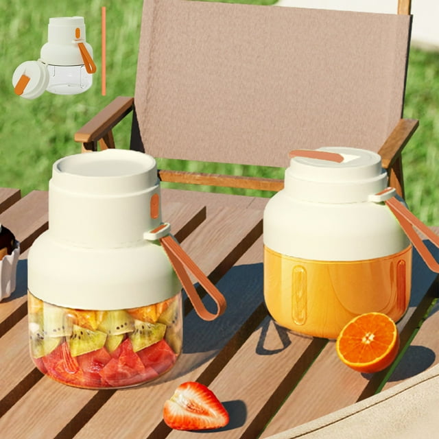 Ovzne Trendy New Juicer Portable Wireless Juicer Cup 850ML Large Capacity For Crushing Ice Blending Fruit Versatile Juicing Machine With Two Lids And Straw On Clearance