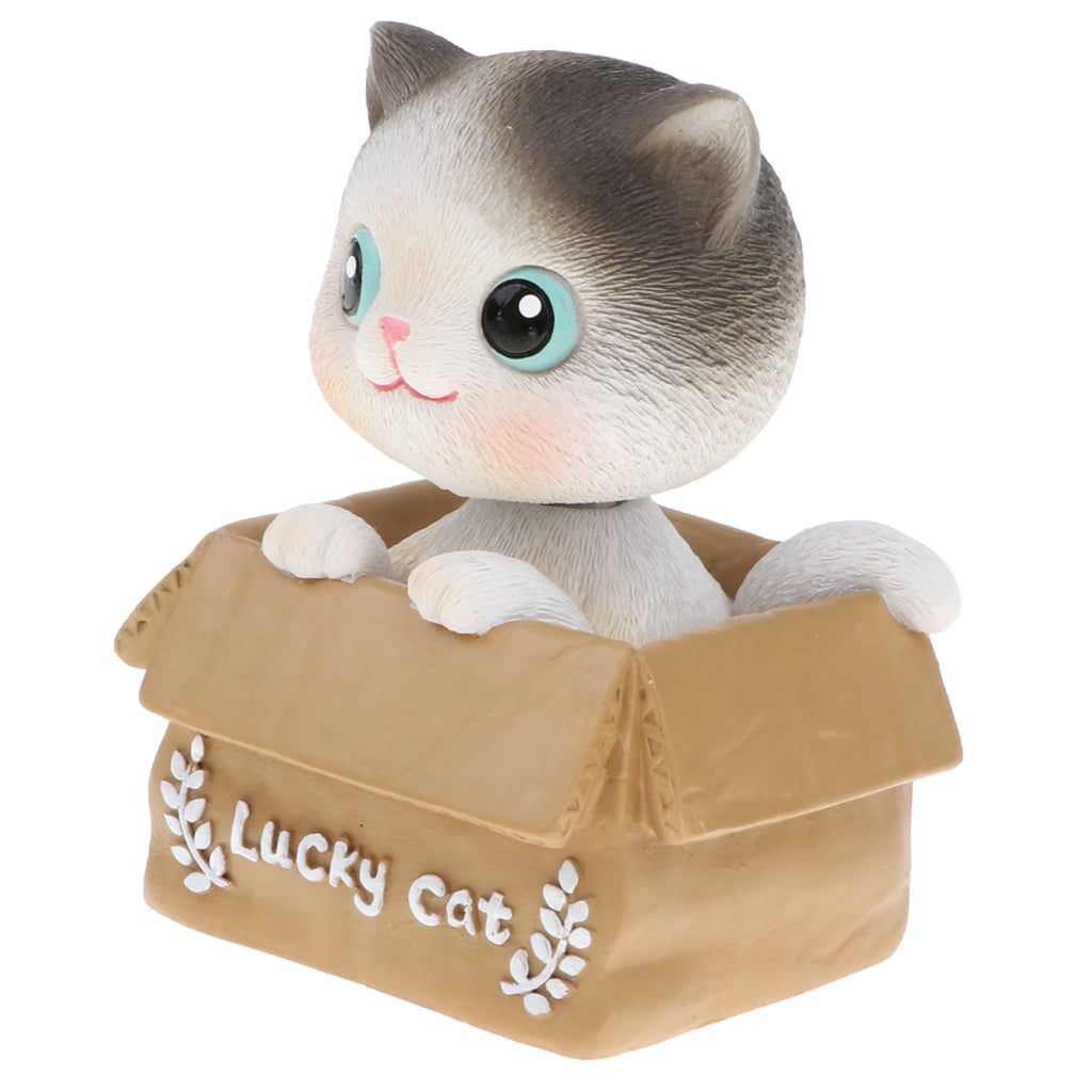 Cute Cat Shaking Nodding Head Dolls Toys Cartoon Dashboard Car  Ornament 
