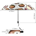 thumbnail image 3 of Cute Bear Chef with Bread Compact Sun Umbrella Windproof Travel Umbrellas for Rain Strong Portable UV Protection, 3 of 8