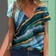 thumbnail image 2 of Camisetas con estampado floral con cuello en V para mujer Blusas femeninas cómodas a la moda Tops OAVQHLG3B Store  lin121212, 2 of 4