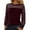 Red, variant on Sparkly Mesh Panel Rhinestone Blouse for Women – Long Sleeve Round Neck Solid Color Elegant Casual Top, Plus Size Fall Dressy Shirt