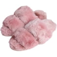 thumbnail image 2 of Roxoni Faux Fur Tie & Dye Slippers  Stylish & Trendy Slip-ons for Women  Super Soft Fluffy Fur for Superior Comfort & Luxury  Durable Rubber Soles  Multipurpose Indoor & Outdoor Slippers Pink, 2 of 6