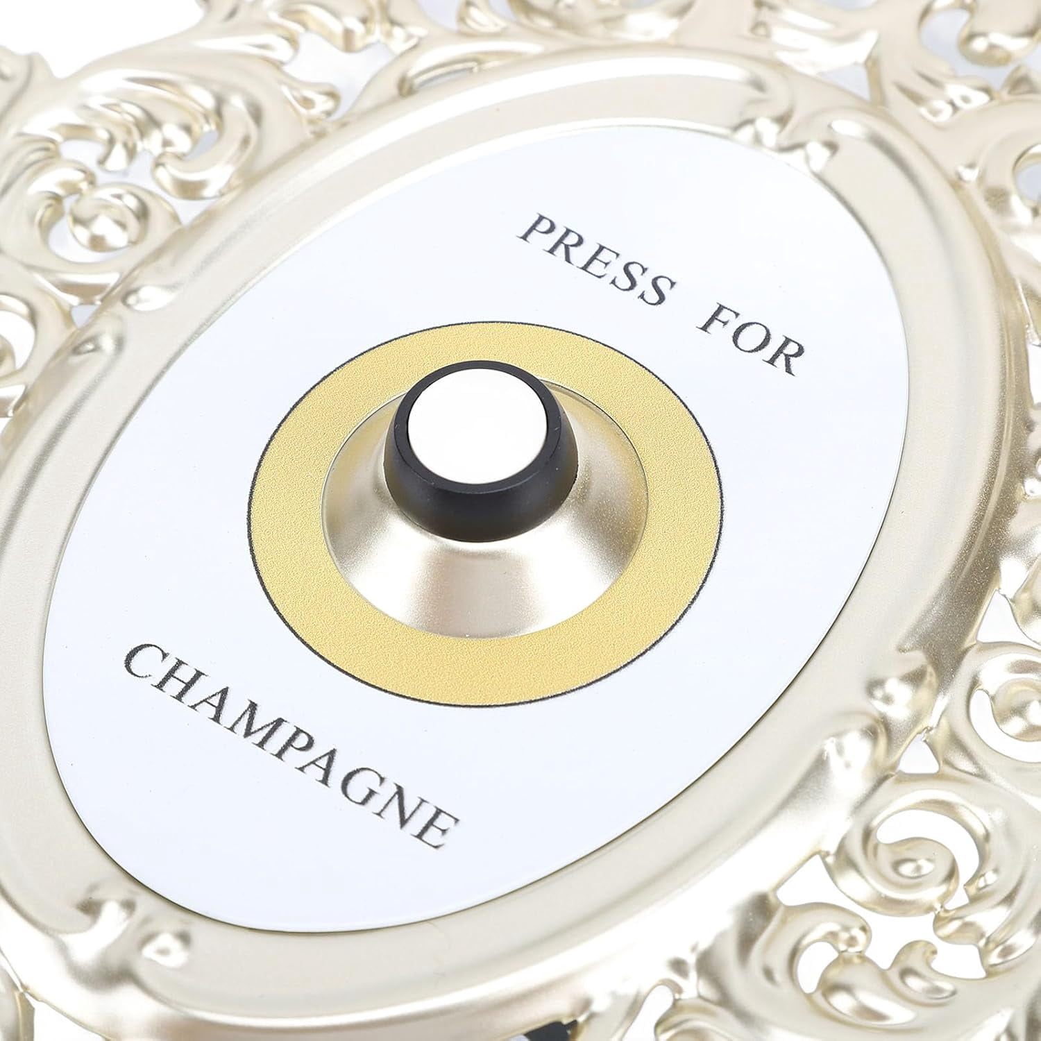Press for Champagne Button, Ring Mini Press for Champagne Button Press for Champagne Door Ring Bell Champagne Themed Decor Wall Plaque Ornament Gift for Party Christmas Home