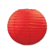 Paper Lanterns 9 1 by 2" Red - 6 Pack (3 Per Package)
