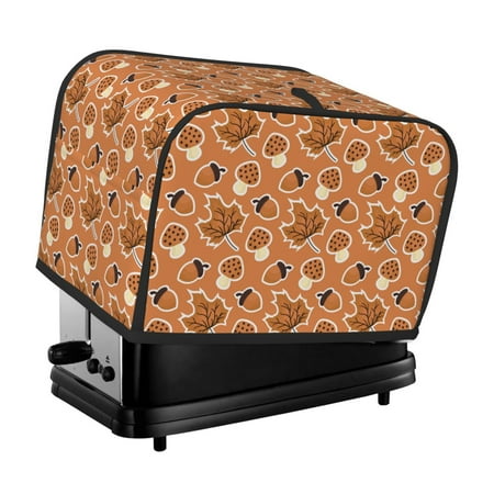 

Toaster Cover 2 Slice - Mushroom maple nuts Kitchen Bread Machine Protector Water Protection Machine Washable Toaster Machine Cover