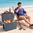 thumbnail image 2 of ELLEGNT 37 QT Portable Hard Cooler, Insulated Ice Chest with 2 Cup Holders, Gray, 2 of 2
