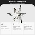 thumbnail image 3 of BalanceFrom Easy Walk-Thru Baby Safety Gate for 29.1”-43.3” Opening, 30” Tall, Graphite, 3 of 10