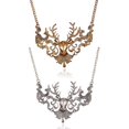 thumbnail image 3 of Personalized Vintage Deer Head Exaggerated Necklace, 3 of 6