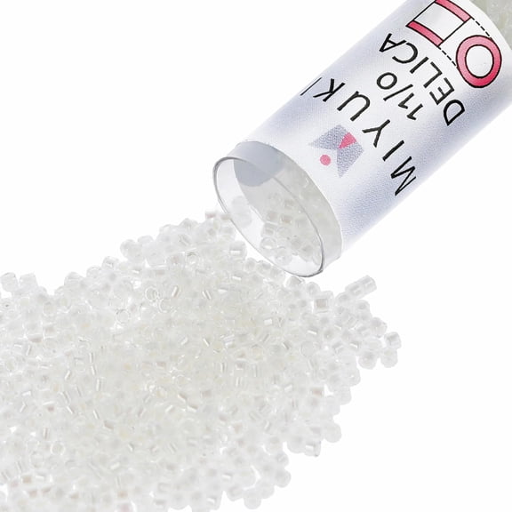 Miyuki Delica Seed Beads – Size 11/0 (1.6 mm), DB1701, Pearl Lined AB, 7.2 g, Approx. 1440 Beads