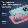 thumbnail image 4 of Case for Samsung Galaxy S24 FE with Rugged Rotated Ring Stand, Military Grade Heavy Duty Cover Support Magnetic Car Mount Shockproof Protective Case for Samsung Galaxy S24 FE, Green/Pink, 4 of 9