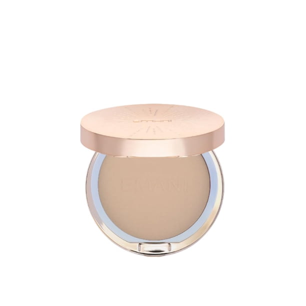 Emani Flawless Matte Powder Foundation Maquillaje para pieles sensibles Base mineral natural compacta con edificable Control de aceite Sin talco Sin crueldad y vegano Beige cálido