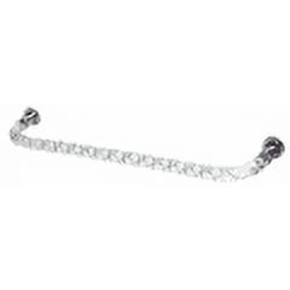 CRL CATBT24CH 24" Acrylic Twist Single-Sided Towel Bar with Chrome Rings