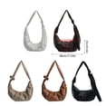 thumbnail image 5 of Women Shoulder Bag Korean Styles Dumplings Bag Top Handle Satchel Large Capacity Messengers Bag PU Crossbody Bag, 5 of 20