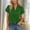 A61 Green, variant on Blouses for Women Split V Neck Short Petal Flutter Sleeve Work Office Business Casual Regular Fit Solid Pattern Lightweight Flowy Chiffon Spring Summer Tops