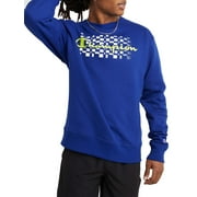 Champion Men's Powerblend Fleece Pixel Logo Graphic Crewneck Sweatshirt, up to Size 2XL