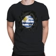 thumbnail image 2 of Uruguay Soccer Breakout Men's Black T-shirt, 2 of 3