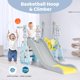 thumbnail image 4 of Juego de tobogán y columpio 4 en 1 para niños de 18 a 36 meses para interiores y exteriores con aro  multicolor, 4 of 7