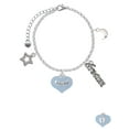 thumbnail image 2 of Delight Jewelry Baby Boy Blue Heart with Baby Feet Silvertone Dream Big Charm Bracelet, 7.5+2" Extender, 2 of 4