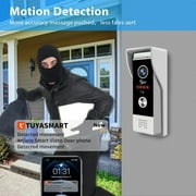 Wired Video Door Phone Apartment Intercom System,WiFi 10 Inch Touch Monitor with 1080P Doorbell Camera,HD Camera,RFID Card Unlocking for Home Tuya