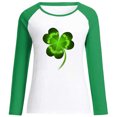 thumbnail image 4 of fartey Chandails de la Saint-Patrick pour Femmes Manches Longues Décontractées T-Shirt Graphique Trèfle Col Rond Irlandais Mode 2025 Hauts Confortables T-Shirt Blouse Cadeau pour Femmes, 4 of 5