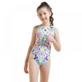 thumbnail image 3 of BULLPIANO Kids Bathing Suit Swimwear One Piece Bathing Suit Printed Swimsuit Girl Bikin Bathing Suit One Piece Kids Bathing Suit, Size 9-10 Years, 3 of 9