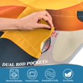 thumbnail image 3 of Yayeee Kitchen Curtains Tier Pair Light Filtering 27"x24" Rod Pocket Short Cafe Window Panel, Abstract Wavy, 3 of 7