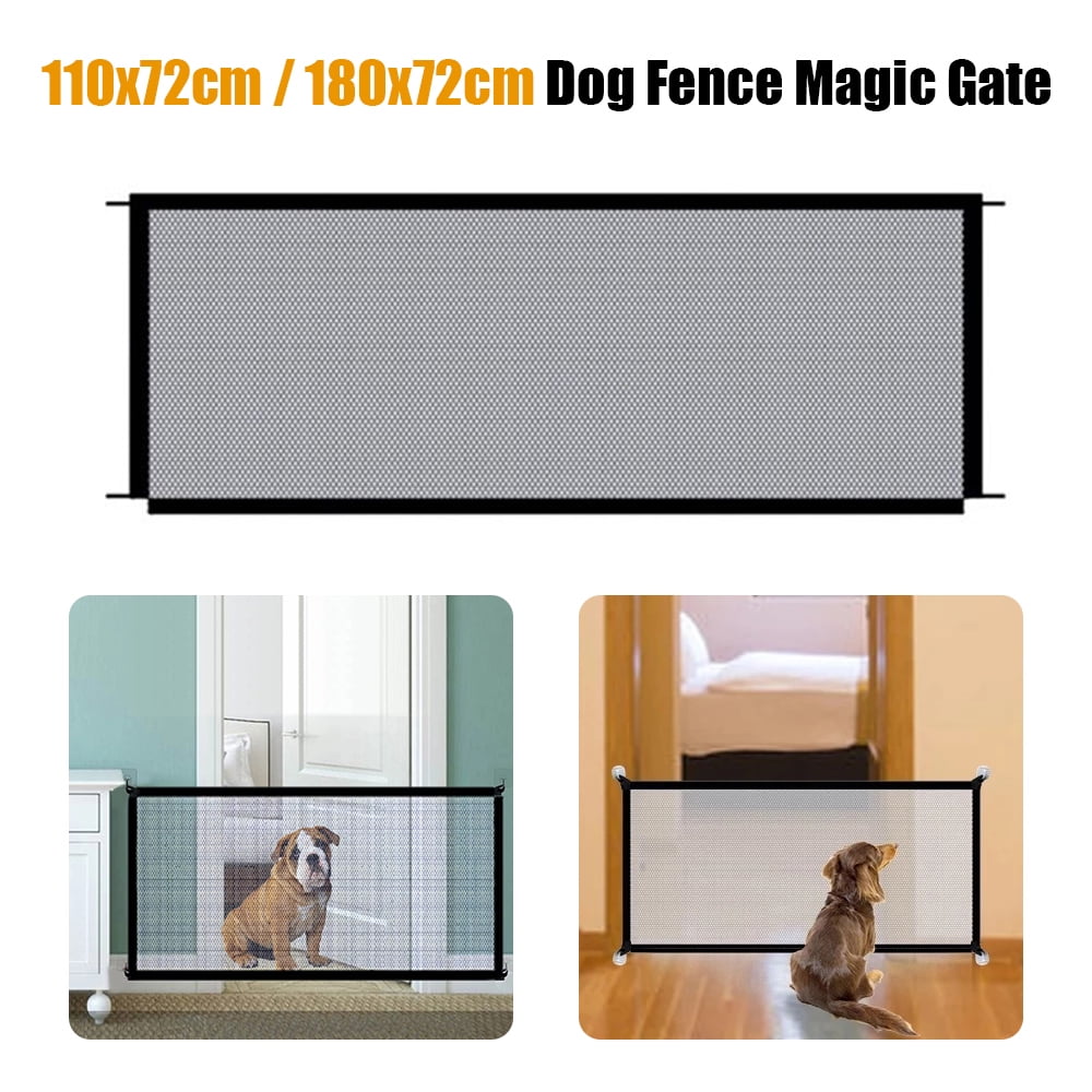 Portable Folding Pet Safety Gate Magic Gate for Dogs Beige Black/Beige Safety Pet Gate Safety for Baby Safety Pet Safety