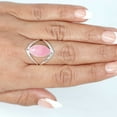 thumbnail image 4 of 925 Sterling Silver Women Jewelry Rose Quartz Ring, 4 of 9