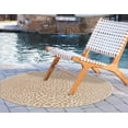 thumbnail image 4 of Rugs.com Jill Zarin Outdoor Collection Rug – 13' Round Dark Beige Flatweave Rug Perfect For Kitchens, Dining Rooms, 4 of 9