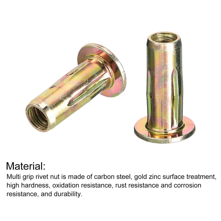 A7 NUT GRIP 限定 APRIL FOOLS’ DAY 2022 L Uxcell 1/4-20 Multi-Grip Rivet Nuts, 100 Pack Pre-Bulbed