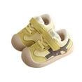 thumbnail image 2 of Viluyesy Shoes for Kid Girls Comfortable Flat Bottom Casual Fashion Girls Casual Footwear Yellow Size 21, 2 of 7