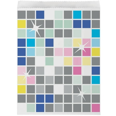 Fun Express 6 1/2" x 8 3/4" Birthday Beats Disco Party Favor Bags - 8 Piece