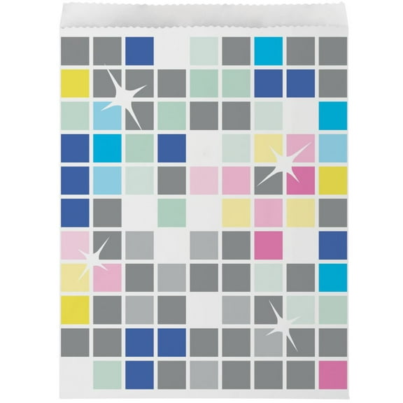 Fun Express 6 1/2" x 8 3/4" Birthday Beats Disco Party Favor Bags - 8 Piece