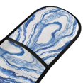 thumbnail image 2 of Dailycode Double Sided Oven Mitt with Loop Heat Resistant Kitchen Long Potholders 7" x 35" Watercolor Blue Stripes, 2 of 6