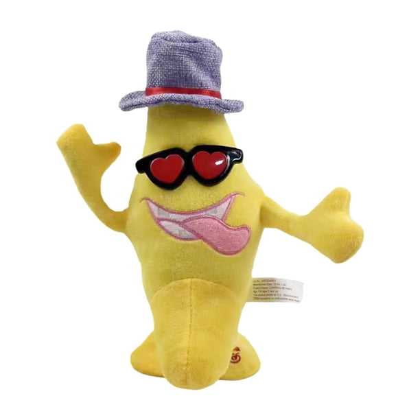 Plátano de peluche Strade Fareast Limited juguete suave decoración de habitación 20 cm con sombrero