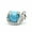 Blue Turquoise, variant on Natural Gemstone Dragon Ball Round Reiki Chakra Healing Pendant Necklaces Beads