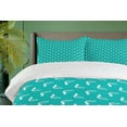 thumbnail image 4 of Ambesonne Birds Duvet Cover Sets, Maritime Seagulls Pattern, 2-Queen, Dark Seafoam and White, 4 of 7