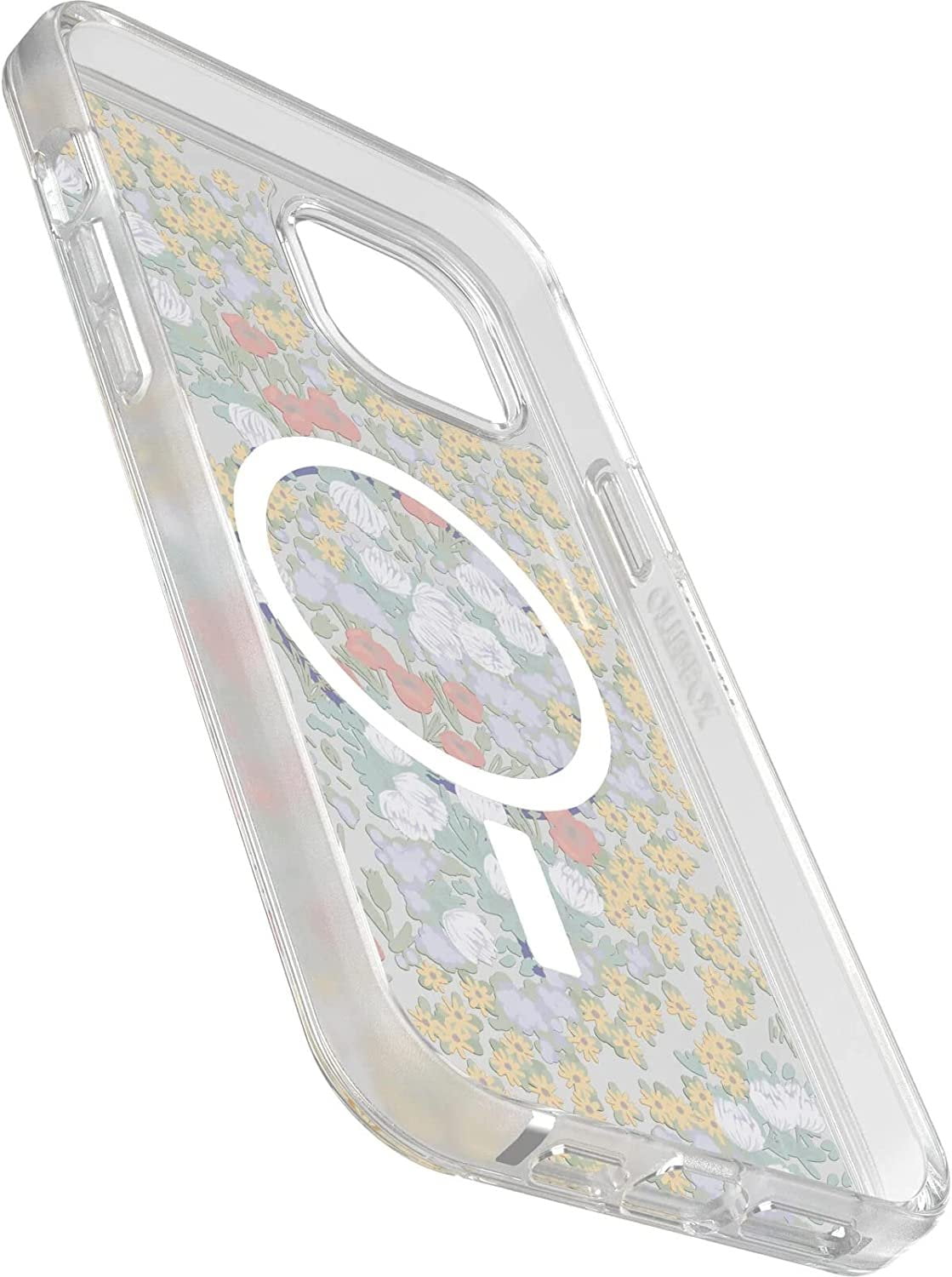 OtterBox Symmetry Series+ Clear Antimicrobial Case with Magsafe for iPhone 14 Plus Only - Non-Retail Packaging - Flower Fields Graphic
