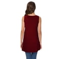 thumbnail image 4 of Anygrew Womens Summer Casual T-Shirt V-Neck Sleeveless Tunic Tops for Leggings Loose Blouse Shirt, 4 of 9