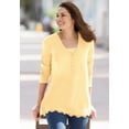 thumbnail image 5 of Woman Within Plus Size Layered-Look Lace Trim Tee, 5 of 6