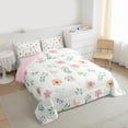 thumbnail image 3 of Homewish Teens Girls Floral Butterflies Full Size Comforter Sets 3-Piece,Chic Flowers Bedding Comforter Set,Spring Garden Lightweight Bedding Sets,Breathable Home Decor,Reversible, 3 of 8