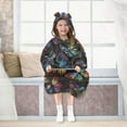 thumbnail image 7 of Dailycode Wearable Blanket Hoodie Oversized Sherpa Flannel Blankets with Pocket for 3-14 Year Old Gorgeous Butterflies, 7 of 7