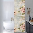 thumbnail image 3 of Reusable Static Cling Window Tints, Farmhouse Pink Floral Window Privacy Film Frosted, Spring Vintage Botanical Flowers Heat Control Windows Films for Offices, Balcony, 29.5 x 118 Inches, 3 of 9