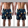 thumbnail image 3 of luoweisi Men's Beach Shorts Quick Dry Swim Trunks with Mesh Lining Candle S, 3 of 5