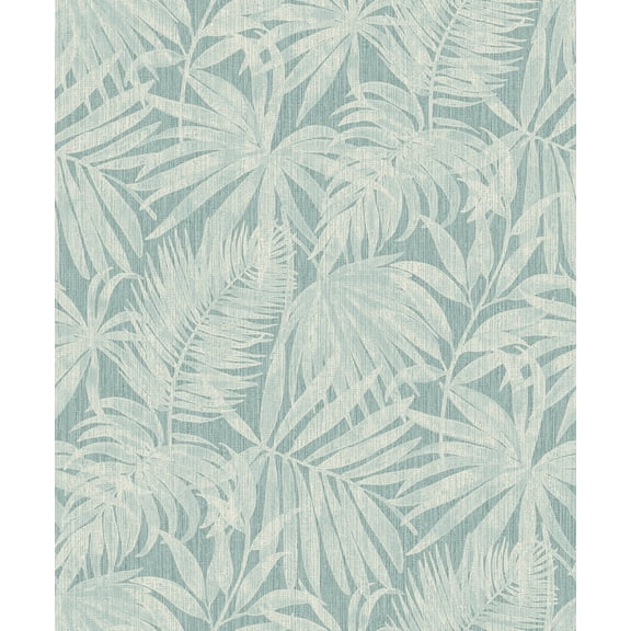 Chesapeake Sonny Light Blue Fronds Wallpaper