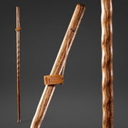 Brazos Twisted HitchHiker Brown Oak Wood Walking Stick 58 Inch Height
